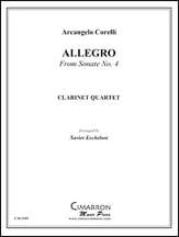 ALLEGRO CLARINET QUARTET P.O.D. cover